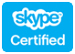 Certified for use with Skype