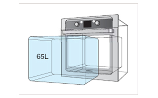 Large usable space - 65L capacity 