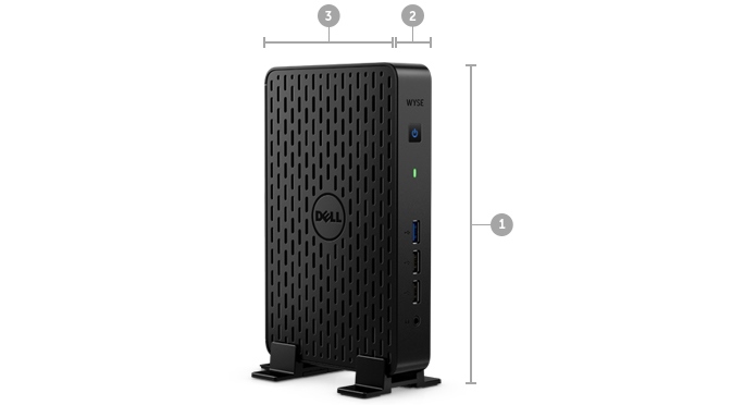 Wyse 3030 Thin Client - Dimensions and weight
