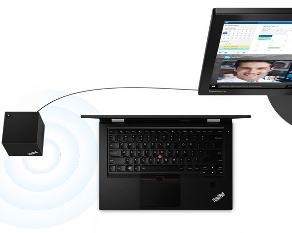 Wirelessly connect your X1 Carbon to the optional ThinkPad WiGig dock.