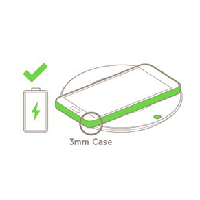 No need to remove your device from its case as the charger