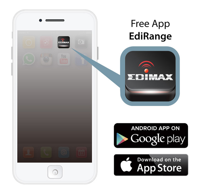 Edimax EW-7478AC Smart AC1200 Wi-Fi Extender, Access Point, Wi-Fi Bridge, EdiRange App