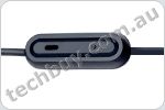 In-line mic which lets you control your music