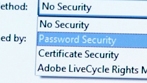 Apply PDF passwords and permissions