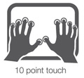 10-point multi-touch