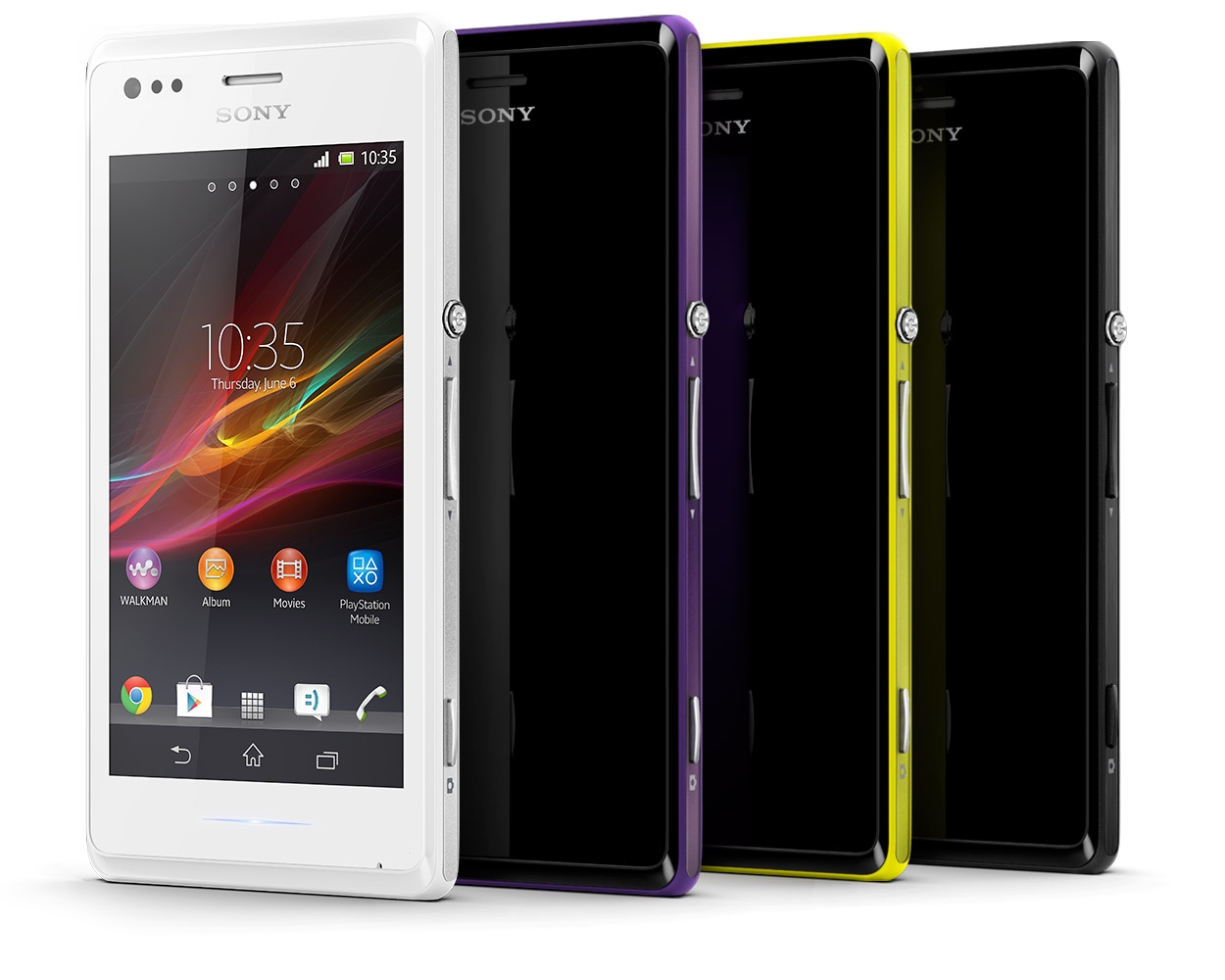Which colour do you want? Xperia M from Sony is available in a wide range of colours.