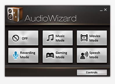 Multi-mode AudioWizard gives you sound control
