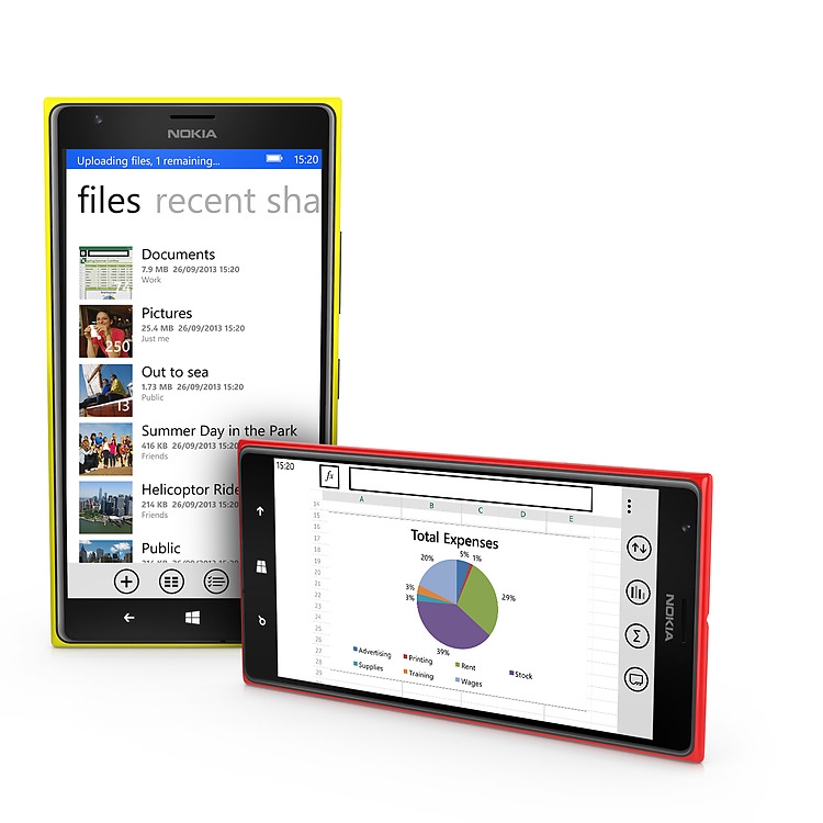 Nokia Lumia 1520 with built-in Microsoft Office