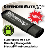 Kanguru Defender Elite30 SuperSpeed USB 3.0 Secure, Hardware Encrypted USB Flash Drive