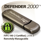 Defender 2000 Secure hardware encrypted USB Flash Drive