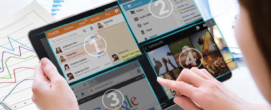 View up to 4 things at once with Multi-Window display