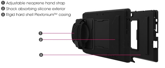 Ultra Rugged Case with Rotating Hand Strap for Microsoft Surface Pro/Pro 2