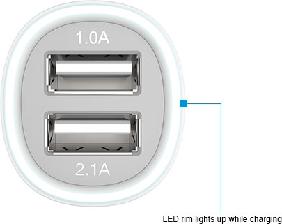 LED rim lights up while charging 