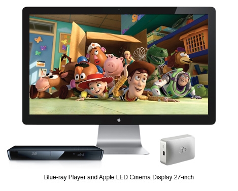 Blue-ray and apple LED Cinema Display 27-inch