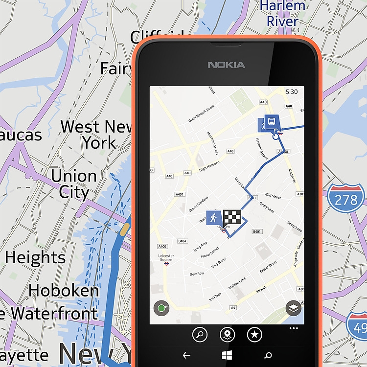 Nokia Lumia 530 navigation
