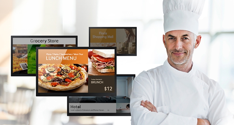 Easily manage digital signage with a simple Home UI, tools and templates