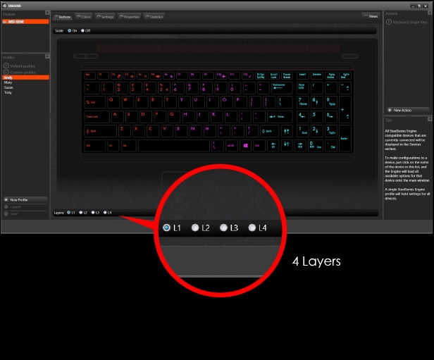 4 keyboard layers options!!