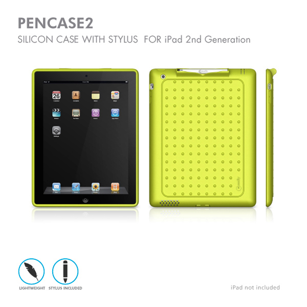 PENCASE2 (SILICON CASE WITH STYLUS FOR iPad 2nd Generation)