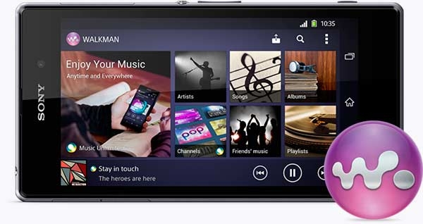 On the Xperia Z1, the WALKMAN app lets you seamlessly access all your music.