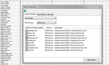 Custom drum grid editor key maps