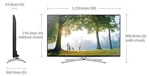 Dimension of UA55H6300ARXUM