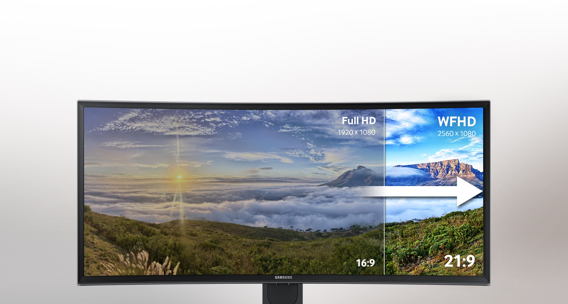Experience wide panoramic viewing with vibrant picture quality 