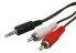 Comsol Stereo Male 3.5mm to 2x RCA Male Audio Cable - 2M