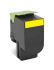 Lexmark 80C80Y0 #808Y Return Program Toner Cartridge - Yellow, 1,000 Pages - For Lexmark CX510de, CX410de, CX510dhe, CX310dn Printers