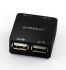 Mbeat USB-UPH110K USB2.0 Hub - 4-Port USB2.0 with Tuck-Away Cable Design - Black