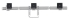 Ergotron HX Triple Monitor Bow Kit - Polished Aluminum For Monitors up to 24"(0.9-4.6Kg)