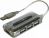 Rock 4 Port USB 2.0 Hub w. Power Adapter - Silver