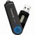 Transcend 4GB JetFlash Flash Drive - Finger Print Reader, Swivel, USB2.0 - Black/Blue