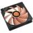 ThermalTake AF0023 Smart Fan w. VR Controller - 80x80x25mm, Ball/Sleeve Bearing, 1300-2500rpm, 38.29CFM, 33dBA - Black Frame/Orange Blade