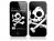 Magic_Brands Music Skins - Rockett Clothing & Rockett Skull - To Suit iPhone 4 - Black/White