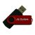 A-RAM 16GB U130 Flash Drive - Hot Swappable, Swivel Type, Metal Housing, USB2.0 - Red/Black