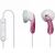 Sony DRE10IPP Earphone - To Suit iPod/iPhone - With In-line Remote + Microphone - Pink