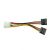 Microtech Power Cable - 1x Molex(Male) to 2xSATA(Female) - 15cm