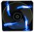 BitFenix Spectre Fan - 120x120x25mm, Fluid Dynamic Bearing, 1000rpm, 52CFM, 18dBA - Black Tinted Transparent & Blue LED Light