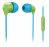 Philips SHE3575BG In-Ear Headset - Blue/GreenHigh Quality, Perfect In-Ear Seal, Small Efficient Speakers, Integrated Microphone And Call Button, Comfort Wearing