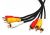 Comsol 3x RCA Male to 3x RCA Male Composite Cable - 5M