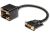 Comsol DVI-D Digital Dual Link Splitter Cable - Male to 2x Female - 0.15M