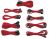 Corsair Individually Sleeved Modular Cable Upgrade Kit - To Suit Corsair Professional/AX850/AX750/AX650 Series - Red