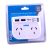 Laser PW-2USBRD Double Adapter with Dual USB - 2x USB 1.0amp, 2x 240v Sockets - White