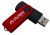 A-RAM 8GB U130 Flash Drive - Hot Swappable, Swivel Type, Metal Housing, USB3.0 - Red/Black