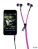 Hi-Fun Hi-Zip Earphones - Pink/PinkSuperior Audio Quality, Bass Boost System, Earphone Completely Soundproof, Knots-Free, 3.5mm Jack, Suitable For iPhone/iPod Family, Smartphones