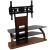 Crest CF136 Bentwood Aspen TV Stand with Fixed TV Bracket - Three Toughened Glass Shelves With Built-In Cable Management & TV Mount