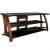Crest CF119 Bentwood Thredbo TV Stand Walnut with Glass Shelves - Three Toughened Glass Shelves With BuiltIn Cable Management & TV 