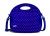 Built Spicy Relish Lunch Tote - Soft-Grip Handles, Stores Flat, Stain Resistant, Interior Pocket, Zip Closure - Mini Dot Navy