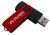 A-RAM 4GB U130 Flash Drive, Swivel Type, Metal Housing, USB2.0 - Red