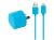 Shroom S-115 Compact USB AC Charger 2.1A - Lightning - Blue